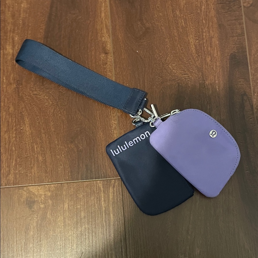 Lululemon Purple and Black Wristlet wallet